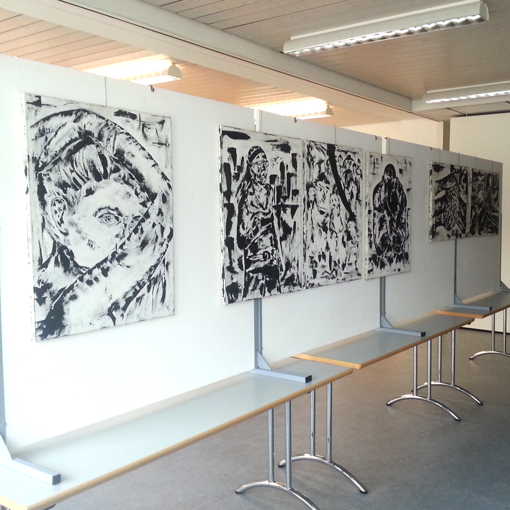 2013 deutsch-französische Kunstausstellung<br>im Saal des Rathauses Obrigheim